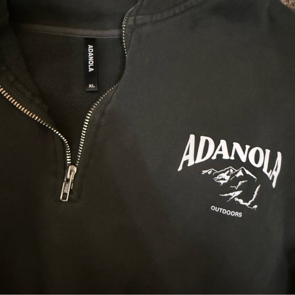 Adanola Quarter Zip Sweatshirt Dark Olive Size XL - Picture 4 of 4